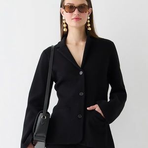 JCrew Waisted sweater-blazer with stretch